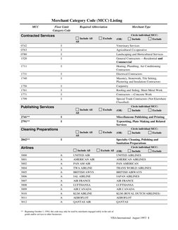 Visa Merchant Category Codes List | PDF | Car Rental | Hotel
