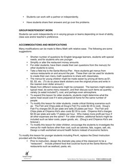 • 
Students can work with a partner or independently. 
 
• 
Have students share their answers and go over the problems.