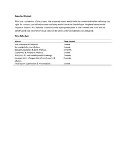 Expected Output: 
After the completion of the project, the prepared report would help the concerned authority having the 
rig