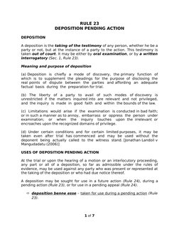 Redeposition Issue Deposition Rules and Uses Explained | PDF | Deposition (Law ...