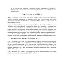 Introduction to ANSYS FEA Methods | PDF | Finite Element Method ...