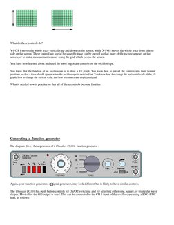What do these controls do? 
 
Y-POS 1 moves the whole trace vertically up and down on the screen, while X-P