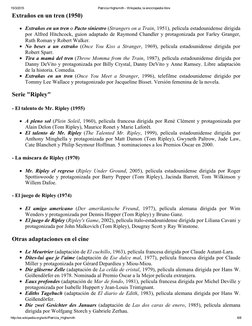 15/3/2015
Patricia Highsmith ­ Wikipedia, la enciclopedia libre
http://es.wikipedia.org/wiki/Patricia_Highsmith
6/8
Extraños 