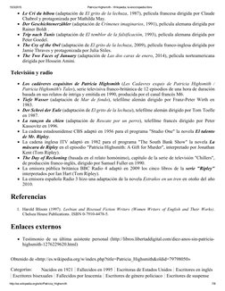 15/3/2015
Patricia Highsmith ­ Wikipedia, la enciclopedia libre
http://es.wikipedia.org/wiki/Patricia_Highsmith
7/8
Le Cri du