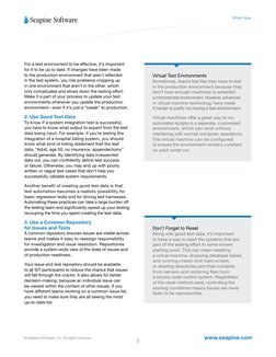 © Seapine Software, Inc. All rights reserved.
www.seapine.com 
2
White Paper
For a test environment to be effective, it’s imp