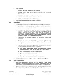 Brick Masonry Specifications and Standards | PDF | Masonry | Brick