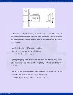 Design of Steel Structures
 Prof. S.R.Satish Kumar and Prof. A.R.Santha Kumar   
 
 
 
 
 
 
 
 
 
 
 Indian Institute of T