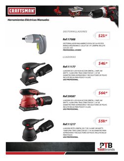 LIJADORAS
Ref:11177
Ref:11217
LIJADORA ROTO-ORBITAL DE 5” DE 2.4 AMP. 290 WATTS. 
13000 OPM. TRAE CONECTOR DE 1.1/4" DE DIAME