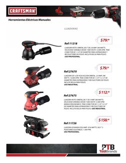 Herramientas Eléctricas Manuales    
LIJADORAS
Ref:27675
Ref:11726
LIJADORA DE BANDA DE 8 AMP. 1016 WATTS. 3X21". 3 
POSICION