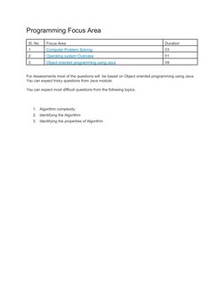 Infosys Training Syllabus Overview | PDF | Computer Programming ...
