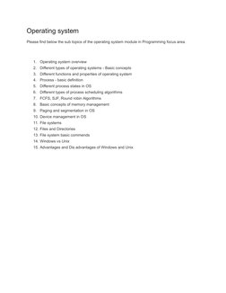 Infosys Training Syllabus Overview | PDF | Computer Programming ...