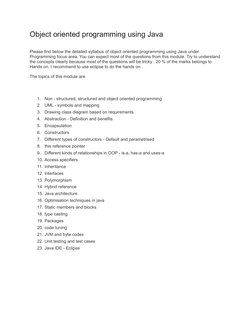 Infosys Training Syllabus Overview | PDF | Computer Programming ...