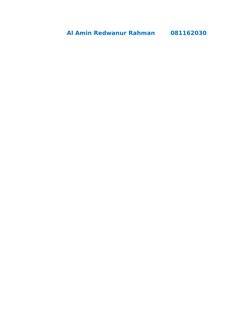 Al Amin Redwanur Rahman   
081162030
