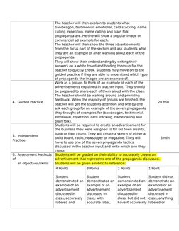 Grade 4 Advertisement Lesson Plan | PDF | Propaganda | Advertising