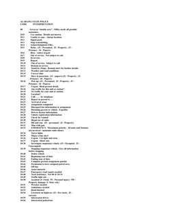 Alabama Police 10 Codes List | PDF | Business