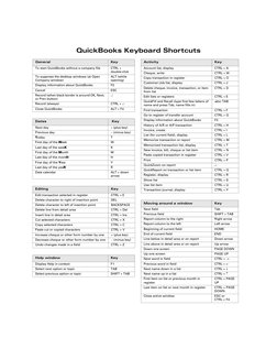 QuickBooks Keyboard Shortcuts Guide | PDF | Control Key | Keyboard Shortcut