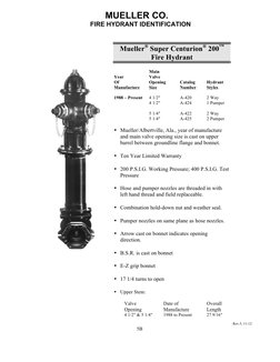 Fire Hydrant Identification | PDF | Fire Engine | Valve