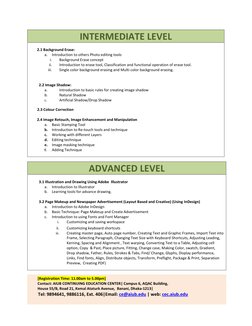 INTERMEDIATE LEVEL 
 
2.1 Background Erase: 
a. Introduction to others Photo editing tools 
i. 
Background Erase concept 
ii.