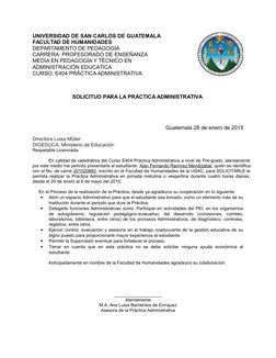 UNIVERSIDAD DE SAN CARLOS DE GUATEMALA
FACULTAD DE HUMANIDADES
DEPARTAMENTO DE PEDAGOGÍA
CARRERA: PROFESORADO DE ENSEÑANZA 
M