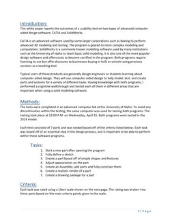 2 | P a g e  
Introduction: 
This white paper reports the outcomes of a usability test on two types of advanced computer 
aid