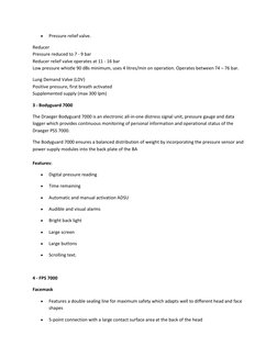 BA Set: Specifications and Safety Details | PDF | Breathing | Flashlight
