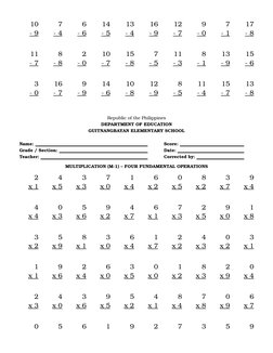 S1 Printable Window Cards for Math | PDF