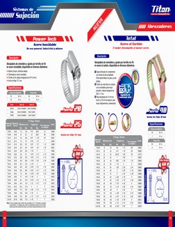 10
11
Referencia 
Serie 20
Referencia 
Serie 25
D= Rango - Diámetro
Oracle
Milímetros (mm)
Pulgadas (in)
Para mangueras 
con