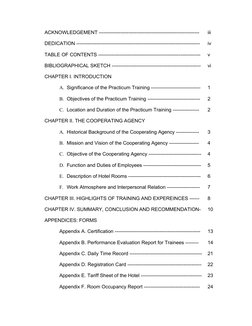 ACKNOWLEDGEMENT -------------------------------------------------------------
iii
DEDICATION --------------------------------