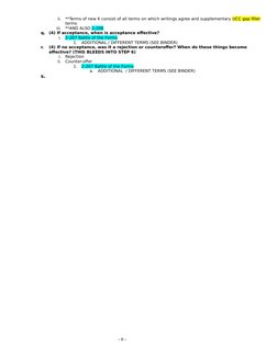 ii.
**Terms of new K consist of all terms on which writings agree and supplementary UCC gap filler
terms 
iii.
**AND ALSO 2-2