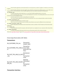 Oracle R12 Ledger and AP Tables Overview | PDF | Debits And Credits ...