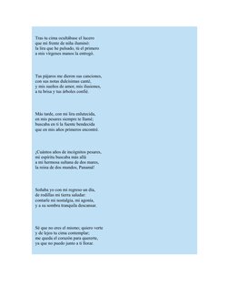 Tras tu cima ocultábase el lucero
que mi frente de niña iluminó:
la lira que he pulsado, tú el primero
a mis vírgenes manos l