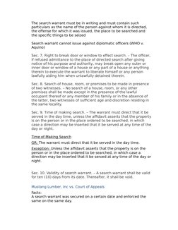 The search warrant must be in writing and must contain such 
particulars as the name of the person against whom it is directe