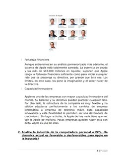 
Fortaleza Financiera
Aunque entraremos en su análisis pormenorizado más adelante, el
balance de Apple está totalmente sanea