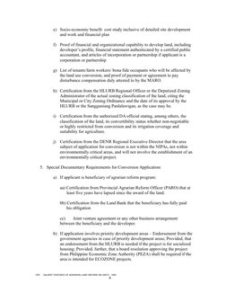 e) Socio-economic benefit  cost study inclusive of detailed site development 
and work and financial plan
f)
Proof of financi