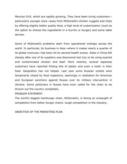 Mexican Grill, which are rapidly growing. They have been luring customers—
particularly younger ones—away from McDonald’s chi