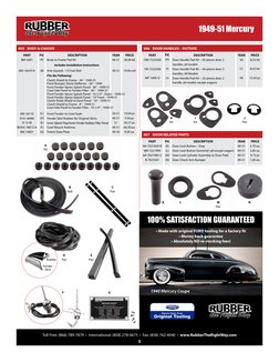 1949-1951 Lincoln & Mercury Shop Service Repair Manual – Engine, Drivetrain – Bishko Paper Manual