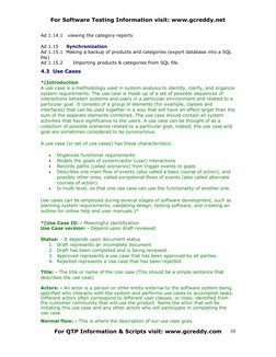 For Software Testing Information visit: www.gcreddy.net 
Ad 1.14.1   viewing the category reports
Ad 1.15     Synchronization
