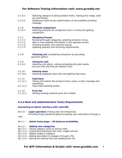 For Software Testing Information visit: www.gcreddy.net 
U 1.5.1
Selecting category & taking product name, Taking price range