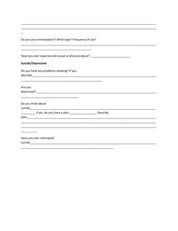 Adolescent HEADSS Assessment Form | PDF