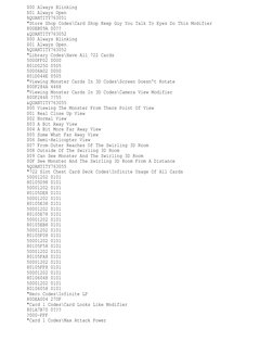 Yu-Gi-Oh! Forbidden Memories Codes | PDF | Color | Leisure