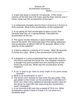 Accelration Questions Acceleration Practice Problems and Solutions | PDF | Acceleration ...