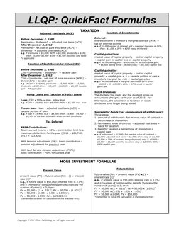 Adjusted cost basis (ACB) 
 
Before December 2, 1982 
Premiums – dividends* = adjusted cost basis (ACB) 
After December