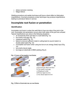 
stress corrosion cracking 

fatigue failure 
Welding procedure and welder technique will have a direct effect on fabricati