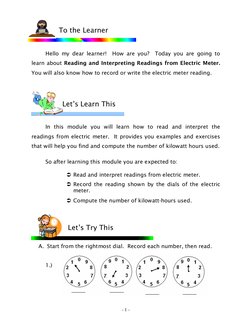 Electric Meter Example Math 6 Grade 6 Electric Meter Reading Guide | PDF | Watt | Physics