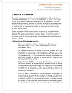 2
ELABORACIÓN DE ENCURTIDOS
TECNOLOGIA DE ALIMENTOS I
FACULTAD DE INDUSTRIAS ALIMENTARIAS
2.
    REVISION DE LITERATURA
Todos