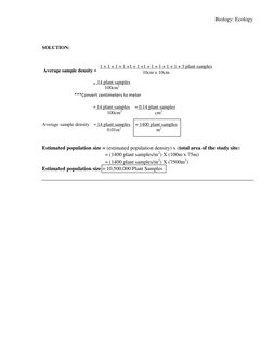 Quadrat Sampling for Population Estimation | PDF | Sampling (Statistics ...