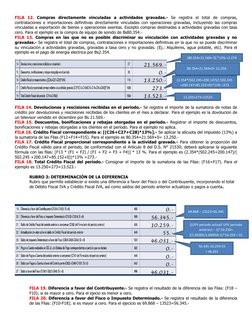 FILA 12. Compras directamente vinculadas a actividades gravadas.- Se registra el total de compras, 
contrataciones e importac