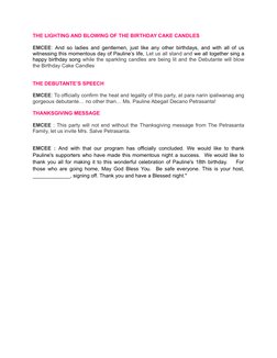 18th Birthday Debut Program Flow | PDF