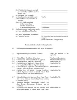 Caste Certificate Verification Form 16 | PDF | Caste