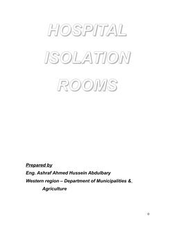 Hospital Isolation Room Design Guidelines | PDF | Duct (Flow ...